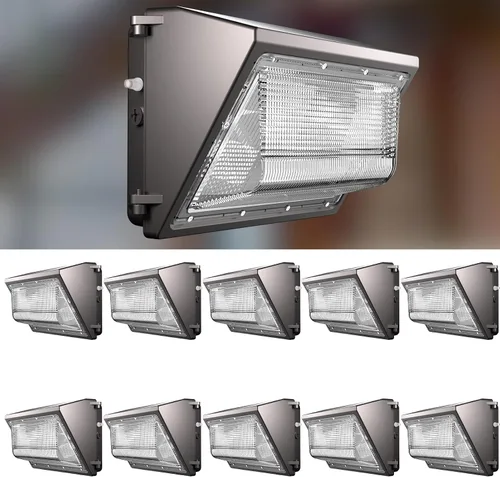 Vista 13 de Lightdot Paquete de 6 luces LED de pared de 70 W, 100-277 V, fotocélula inteligente del atardecer al amanecer, 10500 lm (150 Lm/W) 5000 K IP65