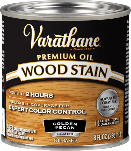 Vista 11 de 1 cuarto de galón Rust-Oleum Brands 211728H Gunstock Varathane - Tinte para madera interior a base de aceite (paquete de 2)