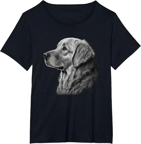 Vista 31 de Camiseta divertida Golden Retriever, Negro