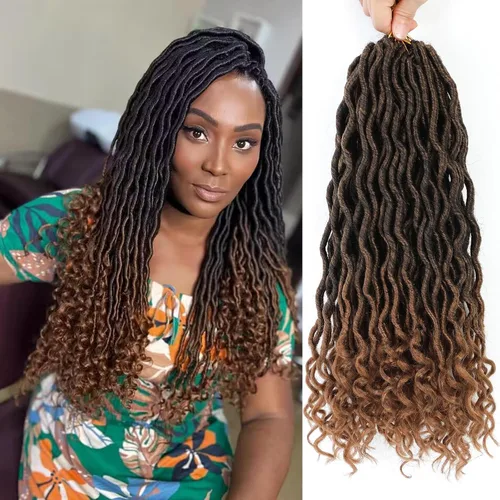 Vista 79 de Cabello Corto de Locs Falsos para Crochet Pre-Enrollado 12 Pulgadas 6 Paquetes Cabello de Locs de Diosa para Crochet Locs Falsos Suaves con Puntas