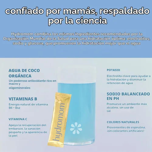 Vista 6 de Boobie Hydromom Mezcla de bebida de superalimento con electrolitos, Limonada de frambuesa azul Refrescante impulso de energía e hidratación