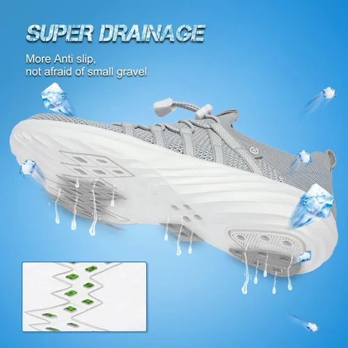 Vista 4 de VIFUUR Zapatos de agua para hombre y mujer, zapatos deportivos para playa, surf, caminar, kayak, barco, piscina