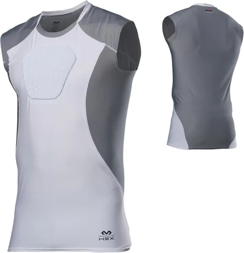 Vista 10 de McDavid HEX Chest Protector Shirt Heart Guard Sternum Compression Padded Shirt for Football, Lacrosse, Softball Rugby - Youth Negro
