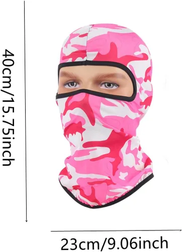 Vista 3 de Pasamontañas delgado para esquí, máscara de cara completa, resistente al viento, protección solar UV, capucha para mujeres y hombres