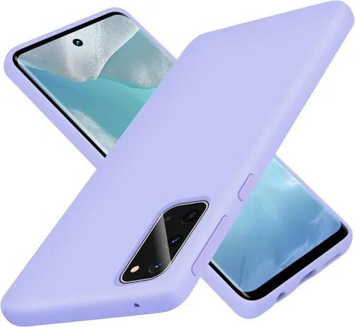 Vista 10 de Funda para Galaxy S20 de 6.2 pulgadas (2020), silicona líquida suave protectora y forro de microfibra antiarañazos, a prueba de golpes, compatible