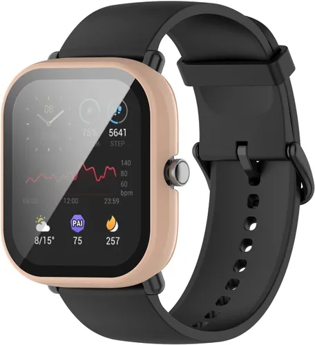 Vista 5 de Protector de pantalla compatible con Amazfit GTS 2 Mini, accesorios para relojes inteligentes, fundas TenCloud resistentes a los arañazos, cubierta