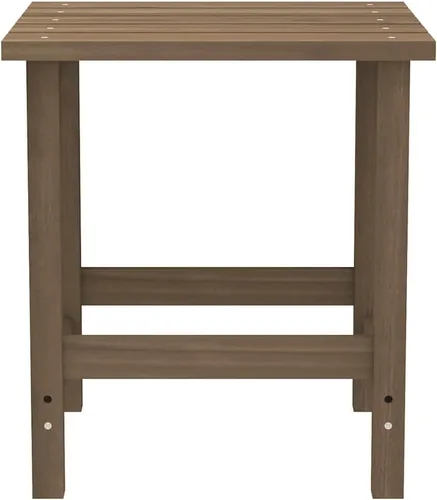 Vista 4 de Garden Adirondack Chair, Brown Solid Fir Wood, 27.4x34.1x35.2 in, Ergonomic Outdoor Patio Furniture Set with Matching Table, Varnished