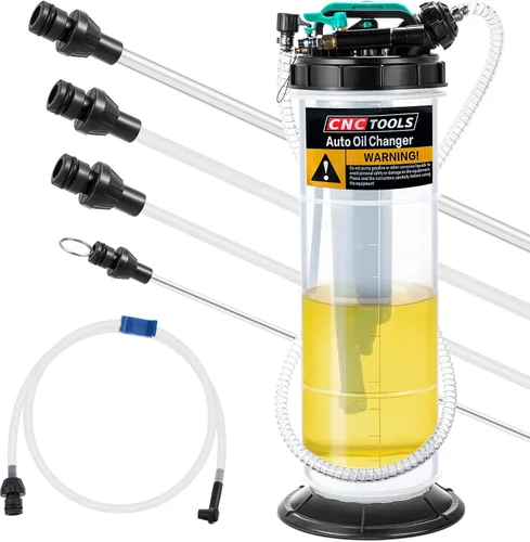 Vista 9 de Estune Extractor de líquido neumático manual de 1.4 galones/5.3 L, bomba extractora de aceite automotriz, cambiador de vacío de aceite con 5