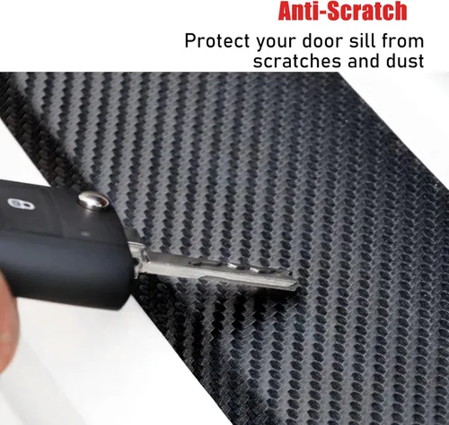 Vista 4 de Protector de Umbral de Entrada de Puerta Compatible con Tacoma Doble Cabina 2016-2023 Accesorios Protección de Umbral Calcomanías Adhesivas