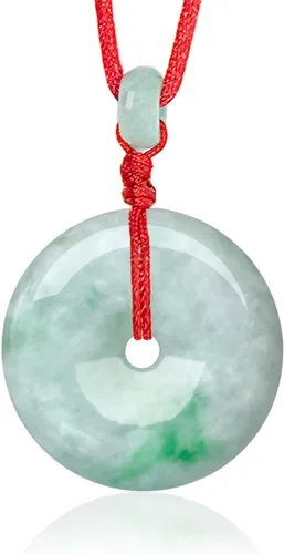 Vista 32 de Dahlia Collar eterno de jade en forma de círculo, jadeíta de grado A certificada de Birmania auténtica para la paz