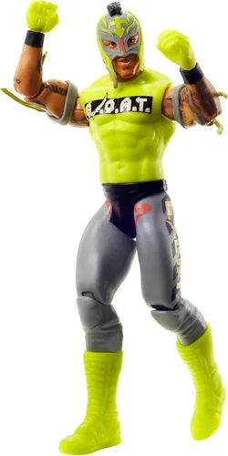 Vista 2 de WWE MATTEL Rey Mysterio Figura de acción Serie 124 Figura de acción Posable 6 pulgadas Coleccionable para edades de 6 años en adelante