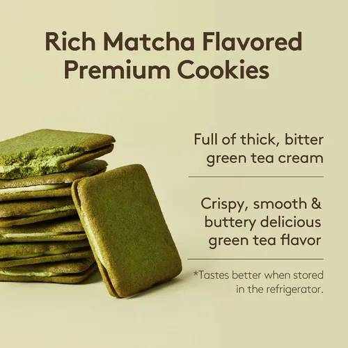 Vista 3 de OSULLOC Langue de Chat Galletas (3.52 onzas, 3.53 oz) Snacks coreanos con sabor a matcha Snacks asiáticos, comida de té premium