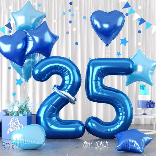 Vista 32 de Globos dorados de color champán con el número 11, globos de oro claro, globo de aluminio dorado con forma de corazón con estrella y globo largo