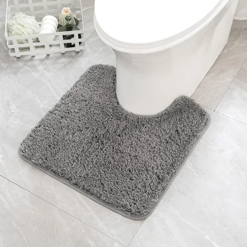 Vista 119 de MIULEE Alfombras de baño negras, suaves y pequeñas, absorbentes, antideslizantes, de secado rápido, esponjosas, para baño, bañera y duchas, lavables