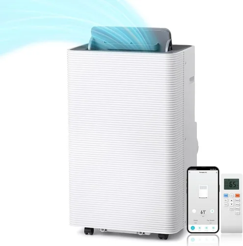 Vista 10 de TURBRO Finnmark - Aire acondicionado portátil de 8,000 BTU, deshumidificador y ventilador, unidad de aire acondicionado 3 en 1 para habitaciones