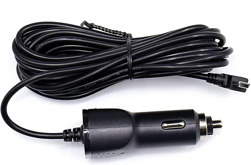 Vista 4 de Pruveeo Mini puerto USB cargador de coche adaptador de cable de alimentación 5V 3A para D90-4CH/D30H Dash Cam