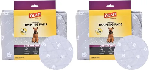 Vista 8 de Glad para Mascotas Almohadillas Reutilizables para Orina de Perro, Gris con Huellas de Patas - Almohadillas Lavables para Orinar para Perros