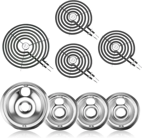 Vista 8 de Bandejas de goteo para quemador de estufa eléctrica WB31M19(20.32 cm) WB31M20(15.24 cm) Quemador de estufa eléctrica de repuesto para parte superior