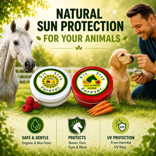 Vista 9 de Sit Stay Forever - Protector solar orgánico e hidratante para caballos, protector solar, protección solar para nariz y piel sensible, protector