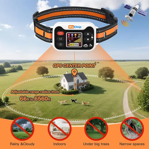 Vista 2 de Collar para perro con GPS con 3 modos de corrección, sistema inalámbrico de valla para perro con apertura al aire libre IPX7 impermeable