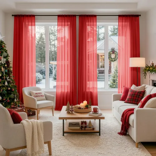 Vista 28 de MIULEE Cortinas traslúcidas marrón oscuro de 96 pulgadas de largo, 4