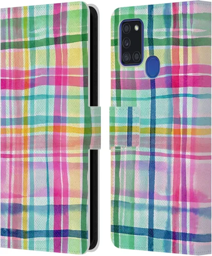 Vista 288 de Head Case Designs Officially Licensed Ninola Brushstrokes Multi Colorful Leather Wallet Case Compatible with Samsung Galaxy A07 4G