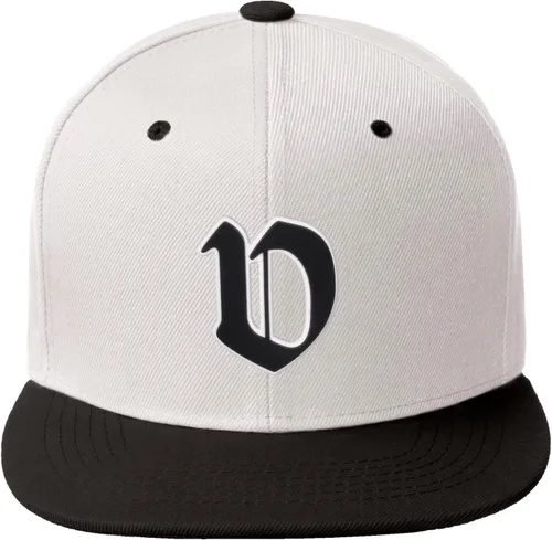 Vista 1525 de Daxton Gorra clásica con visera de billete plano con letras del alfabeto inglés antiguo de la A a la Z