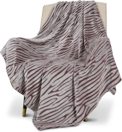 Vista 22 de MACEVIA Manta Decorativa de Forro Polar Sherpa para Sofá, Manta de Cebra 3D, Mullida, Gruesa, Cálida, Reversible, Acogedora, Cómoda, Súper Suave