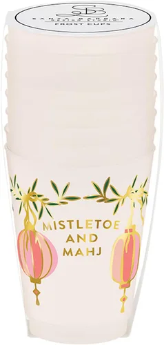 Vista 7 de Santa Barbara Design Studio Paquete de vasos de plástico reutilizables para fiestas, 8 unidades, 16 onzas, Pickleball