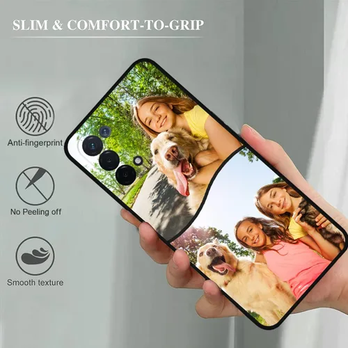 Vista 4 de Funda de teléfono personalizada para Oppo A54 5G de 6.5 pulgadas, funda protectora completa con múltiples imágenes, anticaída, nombre personalizado