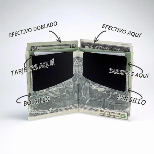 Vista 6 de mighty wallet - Cartera Tyvek minimalista ultradelgada para hombre, soporte delgado para tarjetas de bolsillo frontal, resistente a desgarros