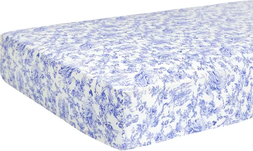 Vista 7 de Posh Peanut Sábana bajera para cuna, viscosa de bambú suave, 52 x 28 in Antonieta