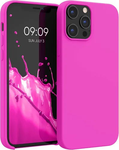Vista 14 de kwmobile Funda compatible con Apple iPhone 12 Pro Max, funda de silicona TPU con acabado suave, color azul báltico