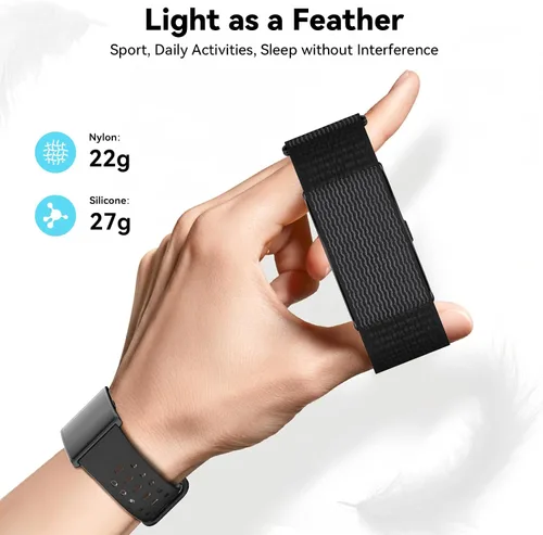 Vista 8 de Pulsera inteligente para hombres y mujeres, rastreadores de actividad y salud con batería de 60 días, frecuencia cardíaca continua 24/7, presión