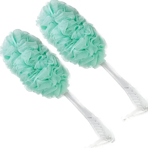 Vista 8 de PPHAO - Esponja negra - Esponja de carbón en un palo - Cepillo de baño trasero de mango largo - Esponja de lufa trasera para ducha para hombres