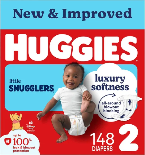 Vista 41 de Huggies Little Snugglers - Pañal para bebé, talla 1, 8 a 14 libras, 34717, 20