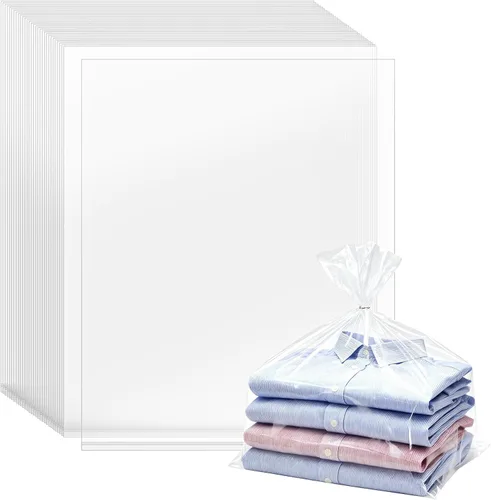 Vista 9 de WFPLUS Paquete de 100 bolsas de polietileno planas de plástico transparente de 1 mil, de 12 x 15 pulgadas, bolsas de mercancía para ropa