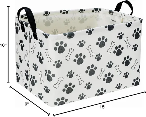 Vista 7 de Cesta Rectangular para Perros, Contenedor de Juguetes para Perros, Organizador de Cesta de Almacenamiento para Perros. Contenedor de Almacenamiento