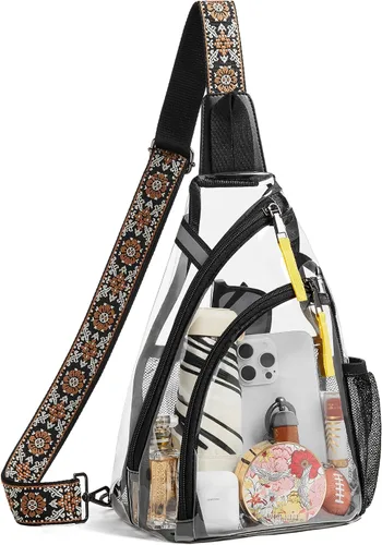 Vista 14 de Shrrie Clear Bag for Stadium Events Transparent Crossbody Bag Clear Purse for Women&Men-Stadium Approved, Concerts&Sports
