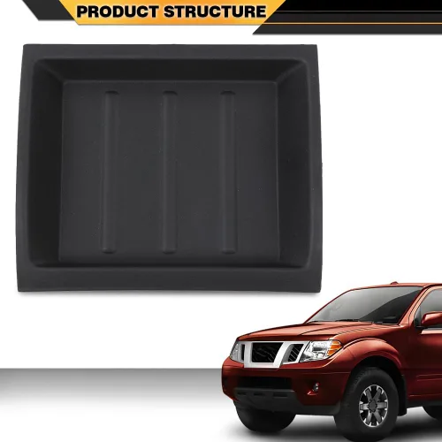 Vista 9 de CNNELL Caja de almacenamiento de bisel superior para salpicadero, color negro, compatible con Nissan Xterra 2005-2013/compatible con Nissan