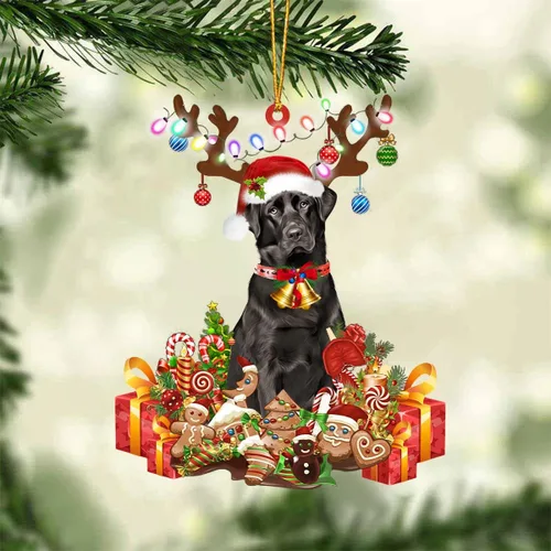 Vista 30 de Nazenti Adorno de Navidad personalizado de reno de Alaskan Malamute – Adorno de perro personalizado para amantes de las mascotas, acrílico plano