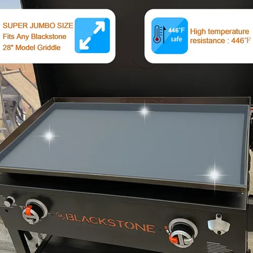 Vista 4 de Tapete de silicona de 36 pulgadas para la parte superior de la plancha Blackstone, funda protectora 100% de silicona para Blackstone, resistente