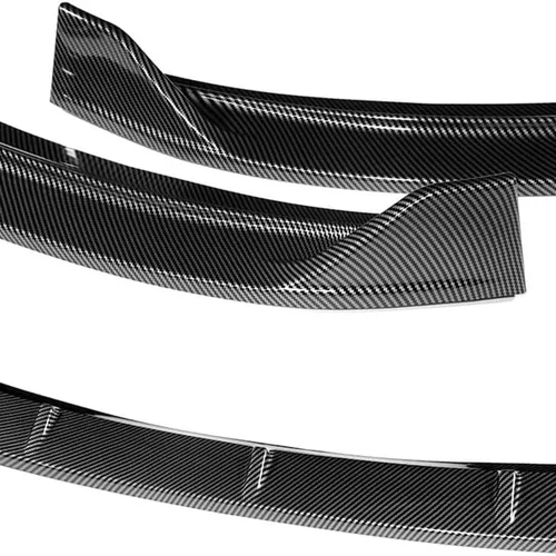 Vista 2 de PU/486/PCF GT-Style Carbon Fiber Print Front Bumper Splitter Body Kit Lip 3PCS Compaitble con Focus ST MK32012-2014 Focus ST MK32012-2014 Focus ST