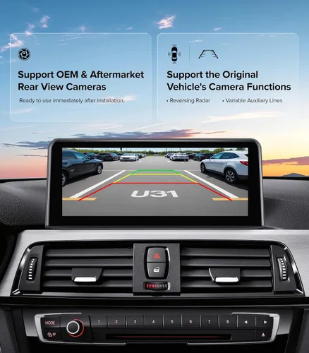 Vista 9 de Pantalla Linux de 10.25 pulgadas para BMW Serie 3 y 4 F30-F36 (2013-2016) BMW M3/M4 F80 F82 (2014-2019) con sistema NBT soporte inalámbrico Carplay