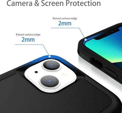 Vista 4 de Funda diseñada para iPhone 13, protección resistente, a prueba de golpes, a prueba de caídas, a prueba de polvo, antiarañazos, para iPhone 13