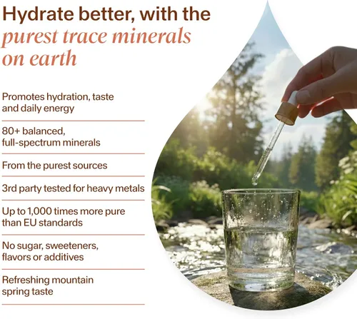 Vista 2 de MAYU Trace Mineral Drops - 3 botellas - 80+ minerales iónicos de espectro completo para agua - Suplemento mineral de gran sabor para hidratación