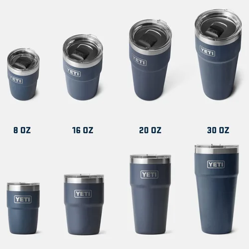 Vista 8 de YETI Rambler - Vaso apilable de 16 onzas, aislado al vacío, de acero inoxidable con tapa MagSlider Apilable