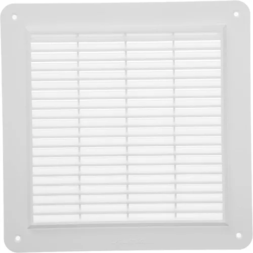 Vista 7 de Rejilla de ventilación cuadrada marrón, medida interior de 8 x 8 pulgadas, malla protectora y tornillos incluidos. Registro de ventilación
