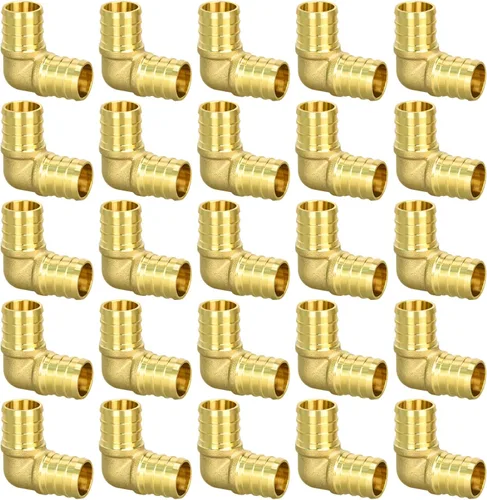 Vista 16 de Paquete de 10 accesorios de codo PEX de 1/2 pulgada, accesorios de latón para tubería PEX