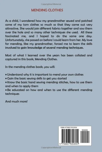 Vista 2 de Mending Clothes An Upcycling Stitching Clothing Handbook for Repairing Your Clothes Using Darning, Patching, Sashiko, and Embroidery Techniques and
